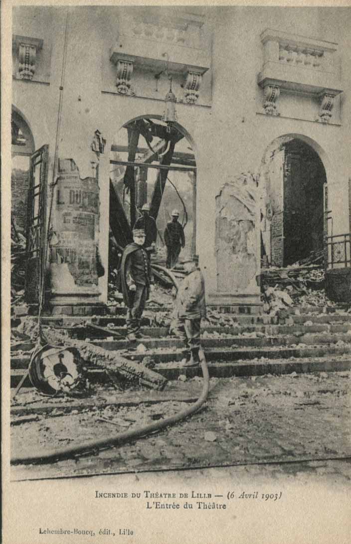 Incendie du Théatre de Lille, 6 aprile 1903. L